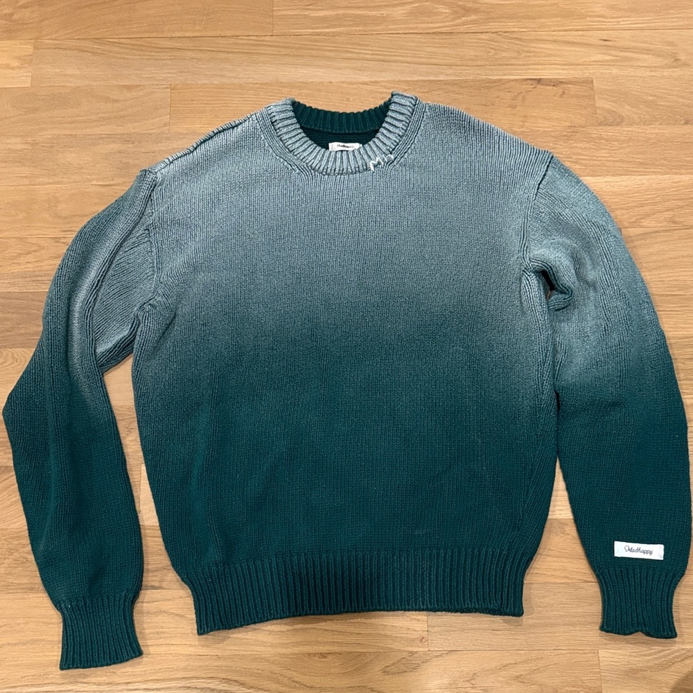 MADHAPPY OMBRE KNIT OVERSIZED SWEATER GREEN UNISEX